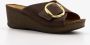 Hush Puppies leren dames sandalen bruin - Thumbnail 4