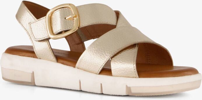 Hush Puppies leren dames sandalen goud