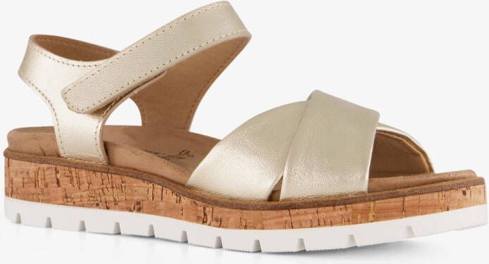 Hush Puppies leren dames sandalen goud Uitneembare zool