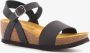 Hush Puppies leren dames sandalen met sleehak Zwart Maat Extra comfort Memory Foam36 - Thumbnail 1