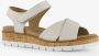 Hush Puppies leren dames sandalen wit Uitneembare zool - Thumbnail 3