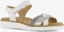 Hush Puppies leren dames sandalen wit zilver Uitneembare zool - Thumbnail 5