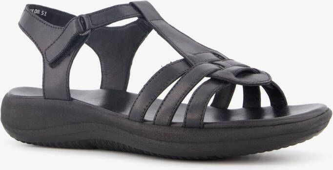 Hush Puppies leren dames sandalen zwart