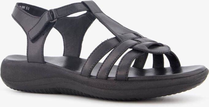 Hush Puppies leren dames sandalen zwart