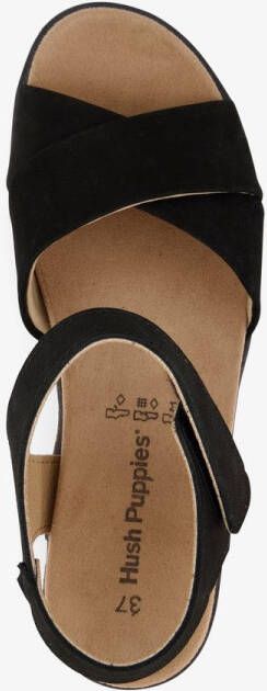 Hush Puppies leren dames sandalen zwart Echt leer Uitneembare zool