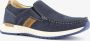 Hush Puppies leren heren instappers blauw Uitneembare zool - Thumbnail 2