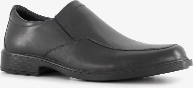 Hush Puppies leren heren instappers zwart Uitneembare zool
