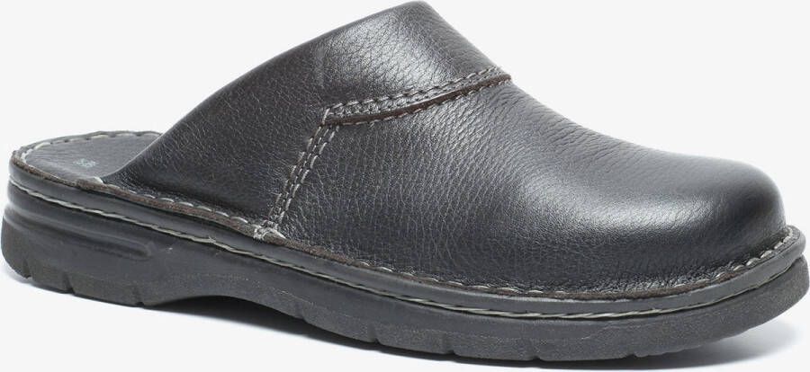 Hush Puppies leren heren pantoffels Zwart Sloffen