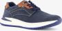 Hush Puppies leren heren sneakers blauw Uitneembare zool - Thumbnail 1