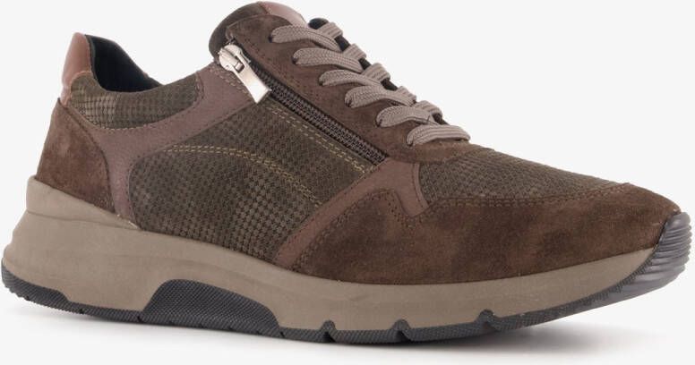 Hush Puppies leren heren sneakers bruin Uitneembare zool