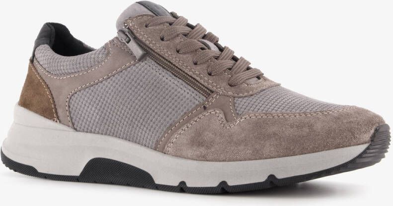 Hush Puppies leren heren sneakers grijs Uitneembare zool