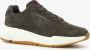 Hush Puppies leren heren sneakers groen Echt leer Uitneembare zool - Thumbnail 1