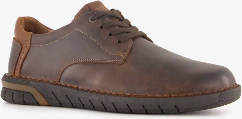 Hush Puppies leren heren veterschoenen bruin Extra comfort Memory Foam