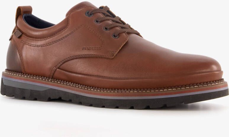 Hush Puppies leren heren veterschoenen cognac Extra comfort Memory Foam