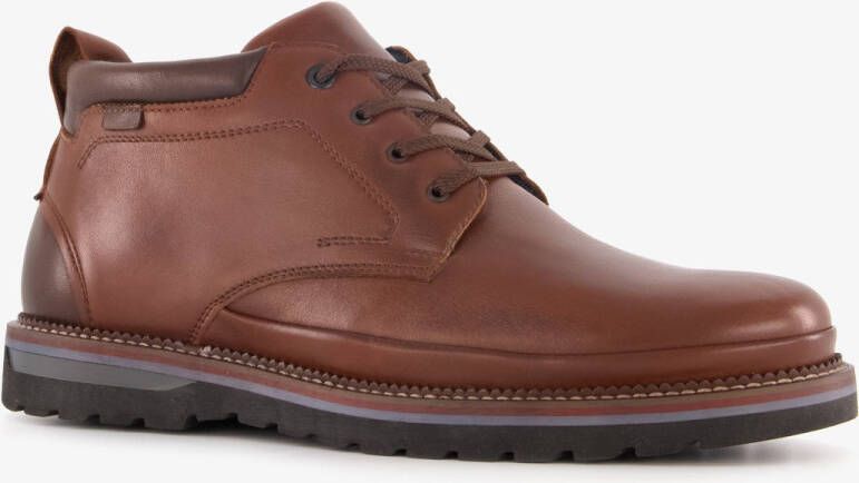Hush Puppies leren heren veterschoenen cognac Uitneembare zool