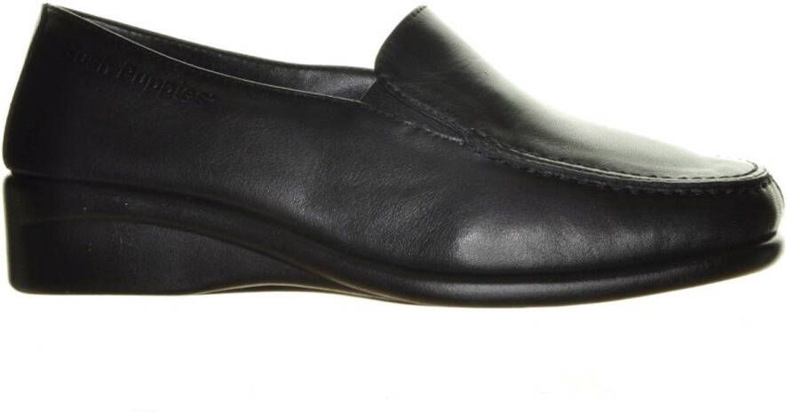 Hush Puppies Mocassin Zwart Zacht Leder