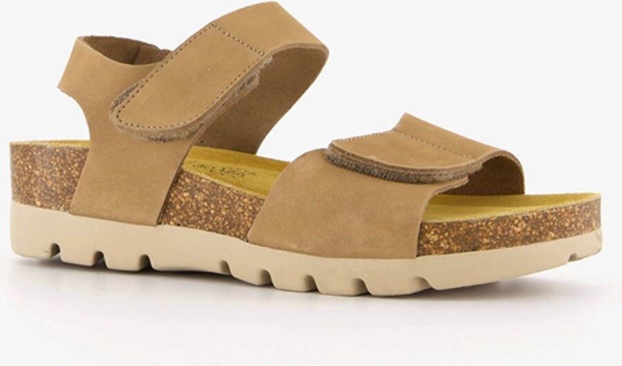 Hush Puppies suede dames bio sandalen beige Echt leer