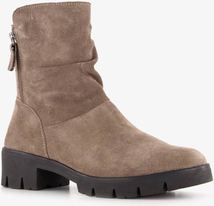 Hush Puppies suede dames boots beige Uitneembare zool