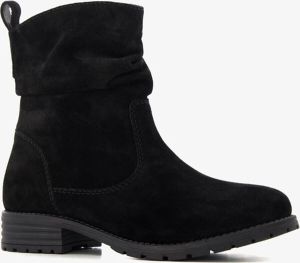 Hush Puppies suède enkellaarsjes zwart Echt leer Uitneembare zool