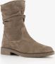 Hush Puppies suede dames enkellaarzen taupe Beige Echt leer Uitneembare zool - Thumbnail 3