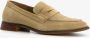 Hush Puppies suede dames loafers donkerbeige Echt leer - Thumbnail 1