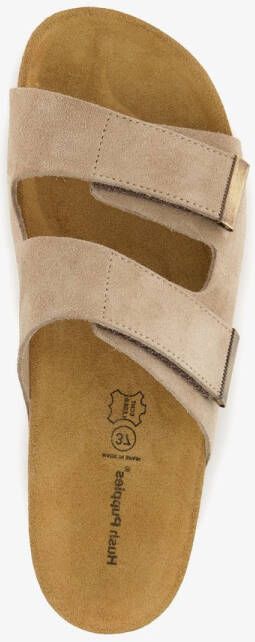 Hush Puppies suede dames slippers beige