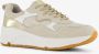 Hush Puppies suede dames sneakers beige metallic Echt leer Uitneembare zool - Thumbnail 2
