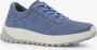 Hush Puppies suede dames sneakers blauw Extra comfort Memory Foam - Thumbnail 1