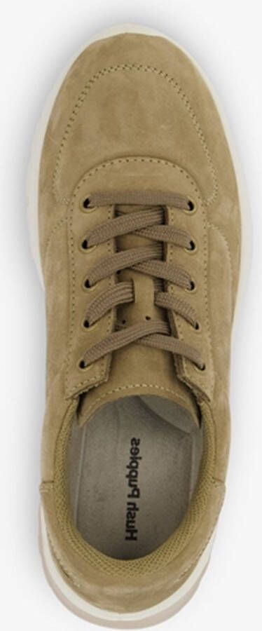 Hush Puppies suede dames sneakers taupe Bruin Extra comfort Memory Foam