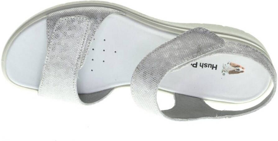 Hush Puppies Zilveren Comfortsandaal Dames Velcro