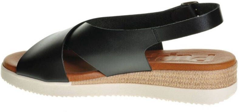 Hush Puppies Zwarte Sandallen Hak