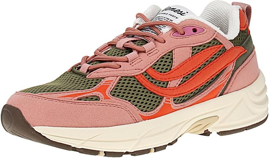 Hüsken Distribution GmbH & Co. KG Genesis 1005965 G-Eco`99 Multi Colour Damessneaker Oudroze-Olijf-Oranje