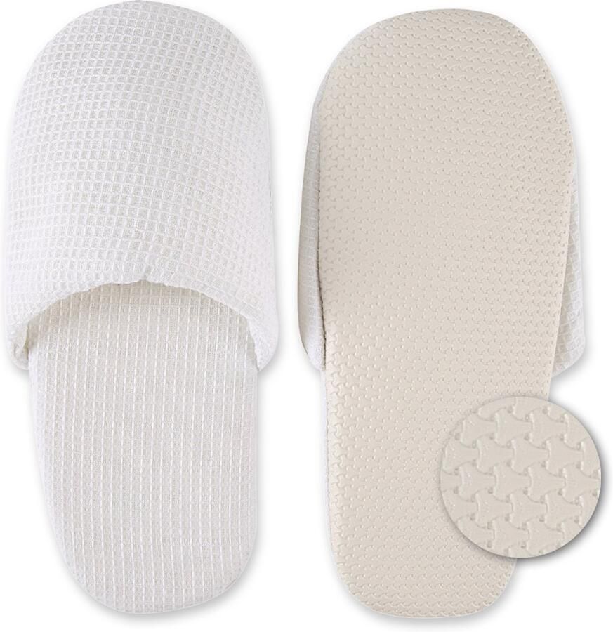 Hygostar Hotelslippers van katoen WAFFLE Soft & Gepolsterd Comfortabele Slippers per Paar Geschikt voor Hotel en Thuis