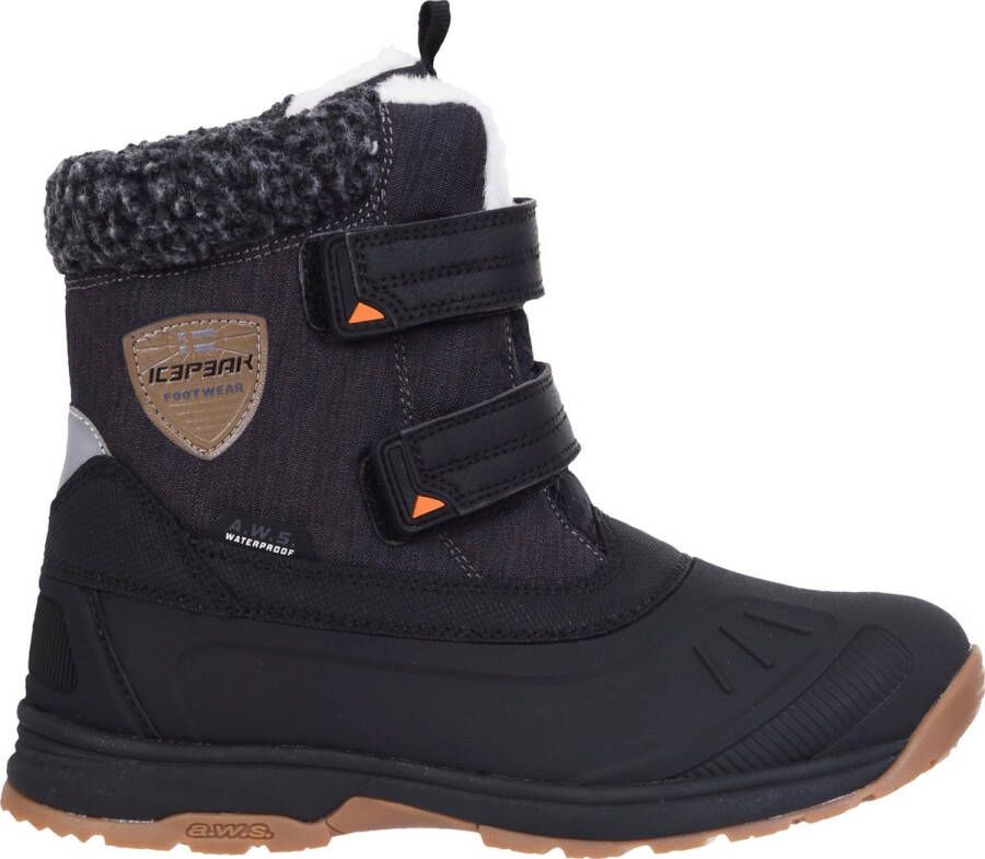 Icepeak snowboots zwart Jongens Imitatieleer Logo 32