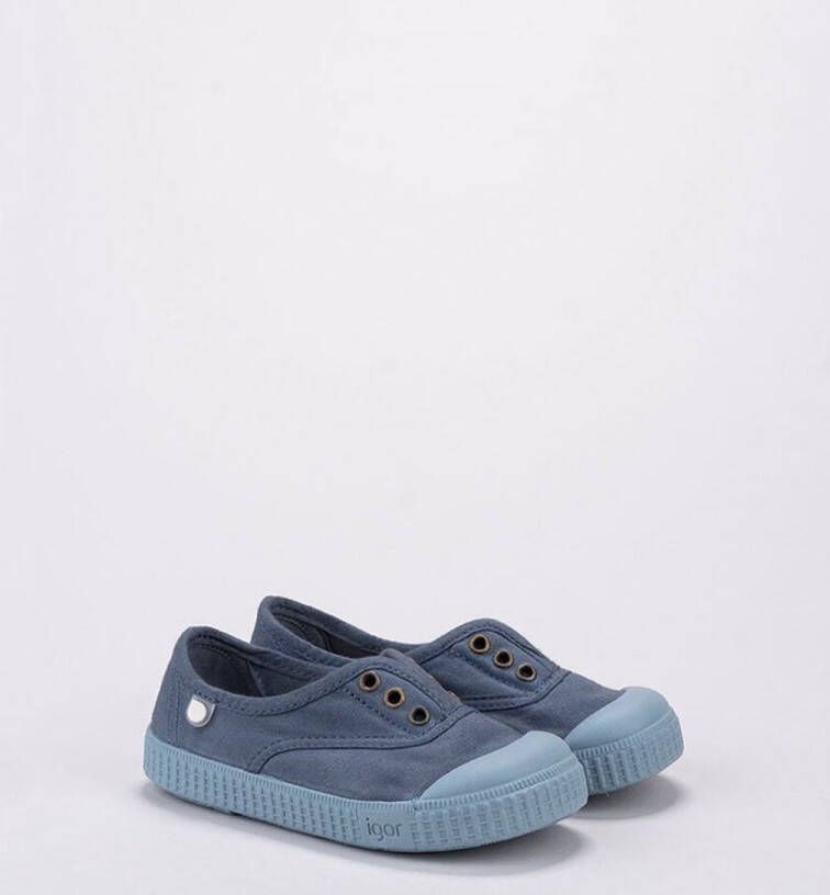 Igor Sneakers Blauw Textiel 070204 Heren Textiel - Foto 3