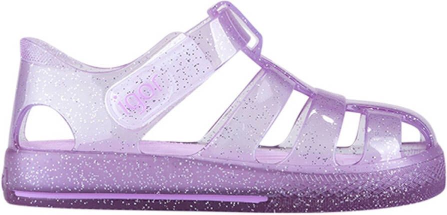 Igor glitter waterschoenen paars Meisjes Rubber 26