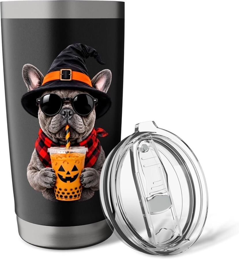 IJs Koffie Beker met Hexe en Pompoen