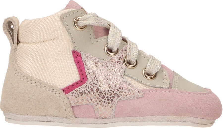 Ikke IK-KE Babyschoentje Grijs beige roze
