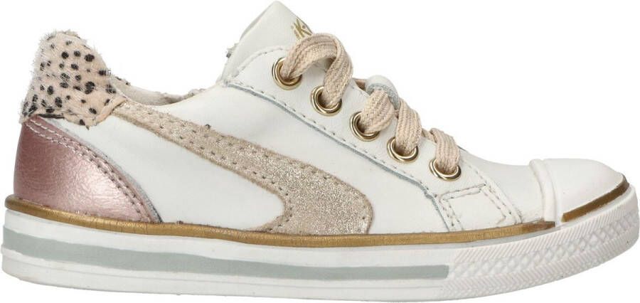 Ikke IK-KE Sneaker Meisjes Wit Goud Roze