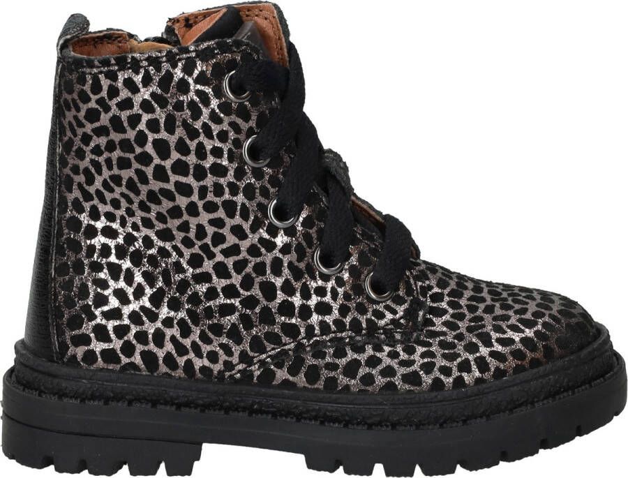 Ikke IK-KE Veterboots Meisjes Zwart