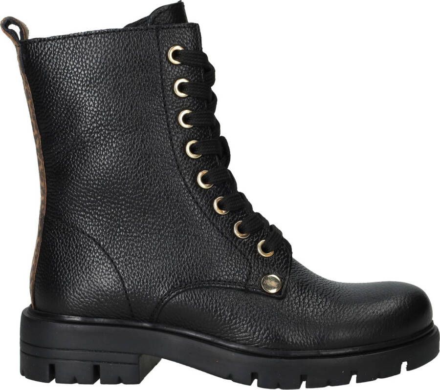 Ikke IK-KE Veterboots Meisjes Zwart