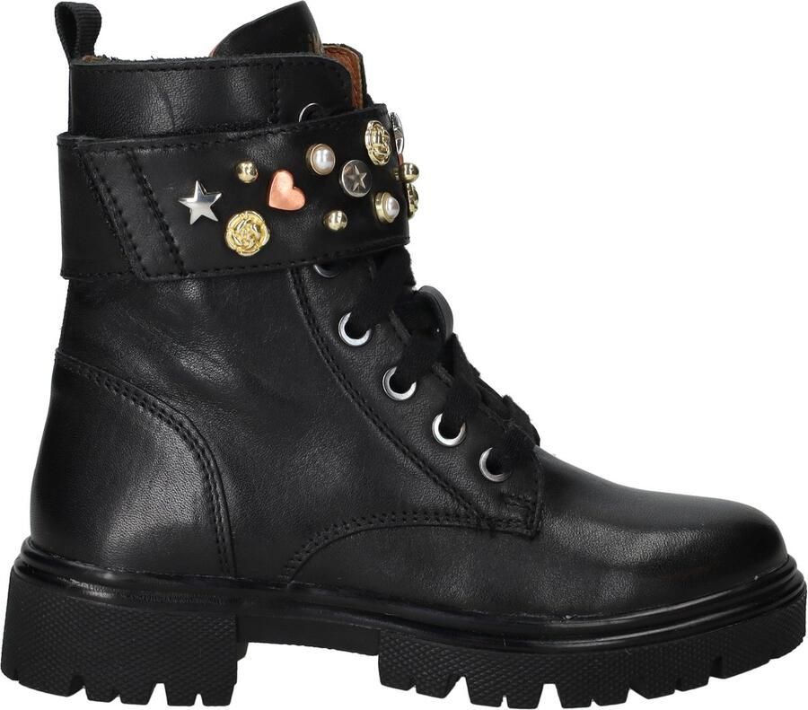 Ikke IK-KE Veterboots Meisjes Zwart