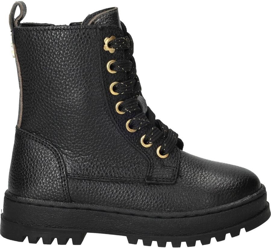Ikke IK-KE Veterboots Meisjes Zwart