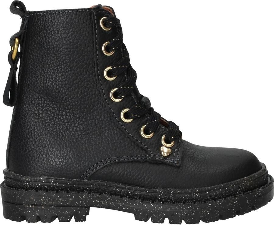 Ikke IK-KE Veterboots Meisjes Zwart