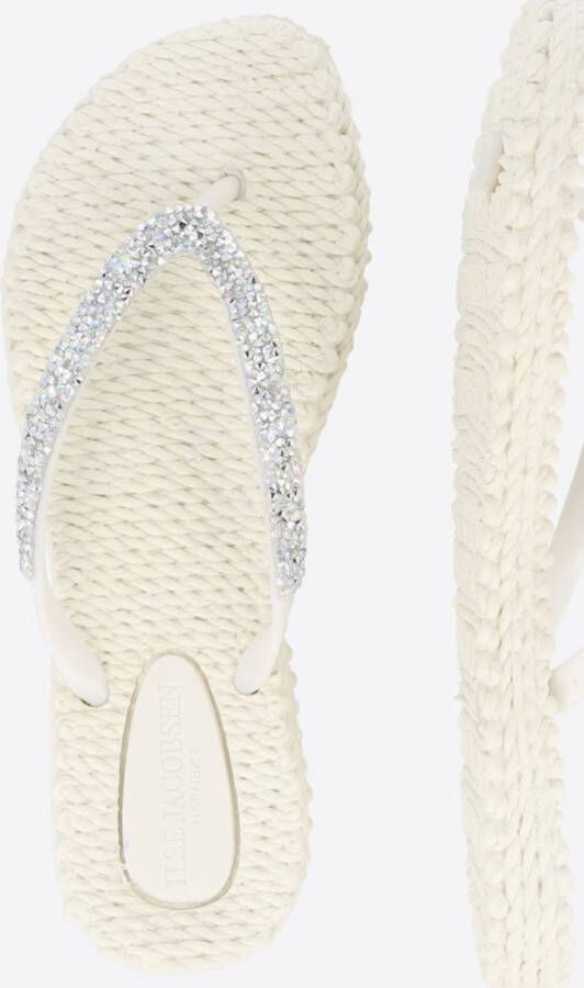 Ilse Jacobsen Slippers met grove glitter CHEERFUL03G 12 Creme