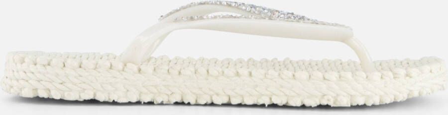 Ilse Jacobsen Slippers met grove glitter CHEERFUL03G 12 Creme