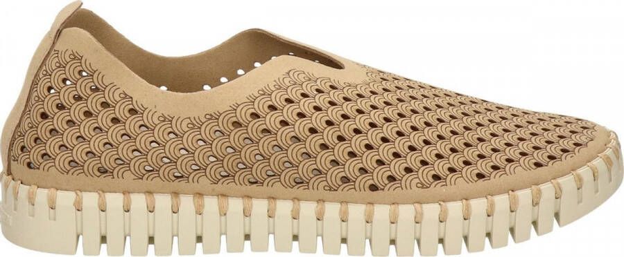 Ilse Jacobsen Instappers Dames Instapschoenen Damesschoenen Canvas Tulip3275 Camel - Foto 4