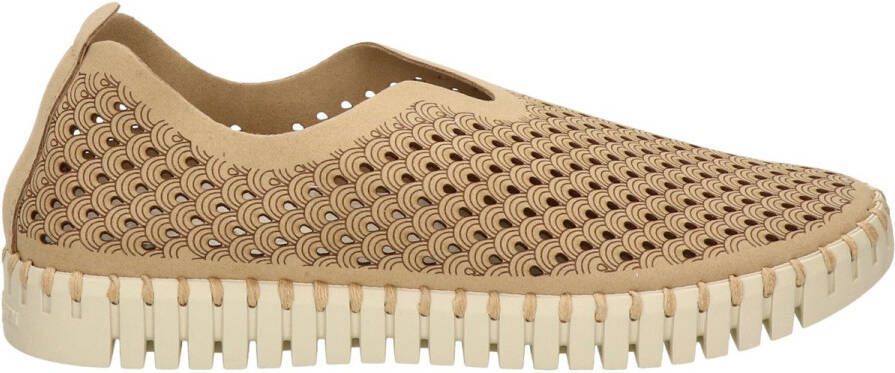 Ilse Jacobsen Instappers Dames Instapschoenen Damesschoenen Canvas Tulip3275 Camel