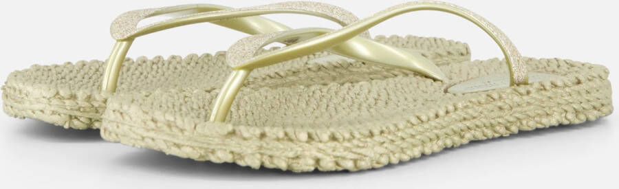 ILSE JACOBSEN Teenslippers Dames Cheerful01 Maat: 37 Materiaal: Rubber Kleur: Goud - Foto 3