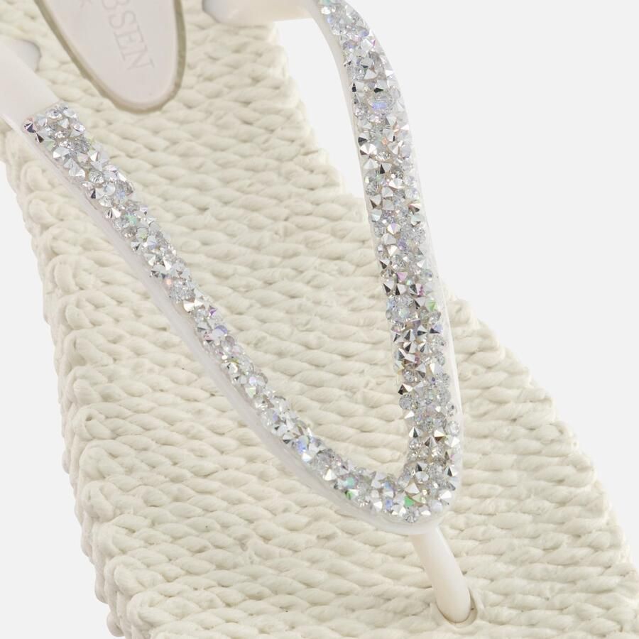 Ilse Jacobsen Slippers met grove glitter C FUL03G 12 Creme